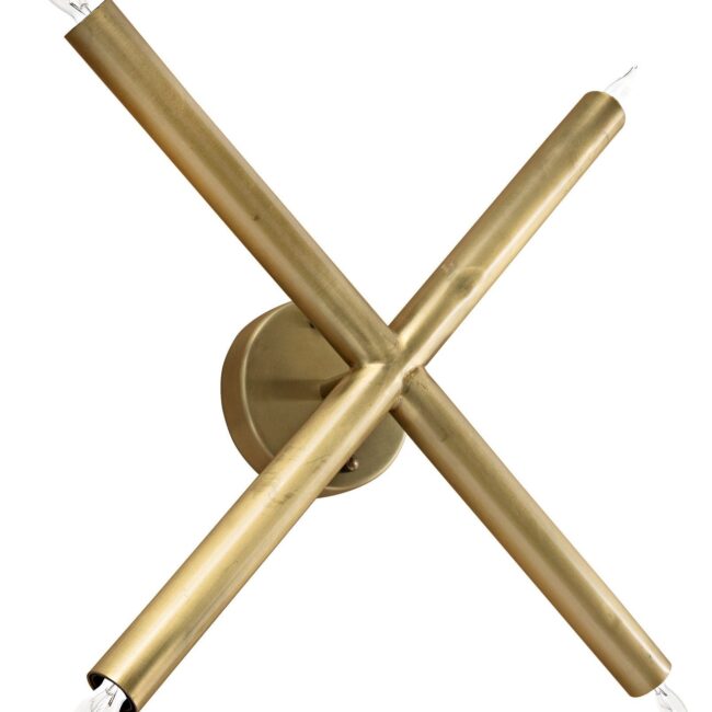 Cross Sconce, Metal with Brass Finish