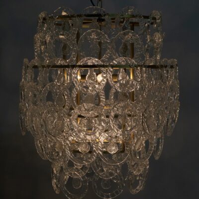 Quebec Chandelier, Metal with Brass Finish