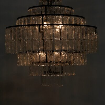 Satellite Chandelier, Black Steel