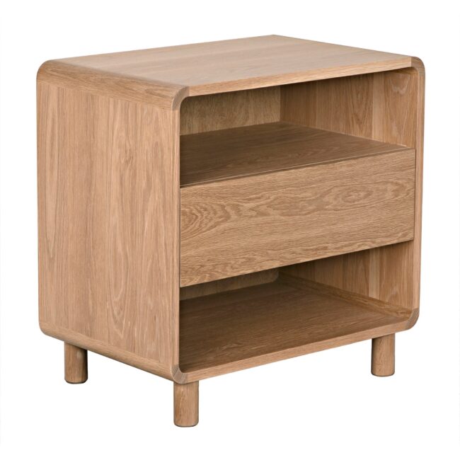 Abba Nightstand, White Oak