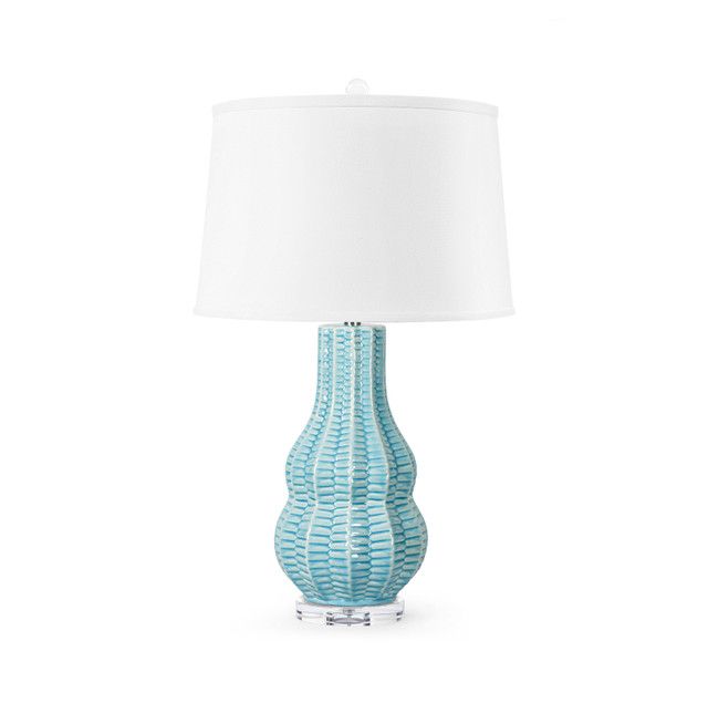 Quinn Lamp Without Shade, Waterfall Blue - Waterfall Blue