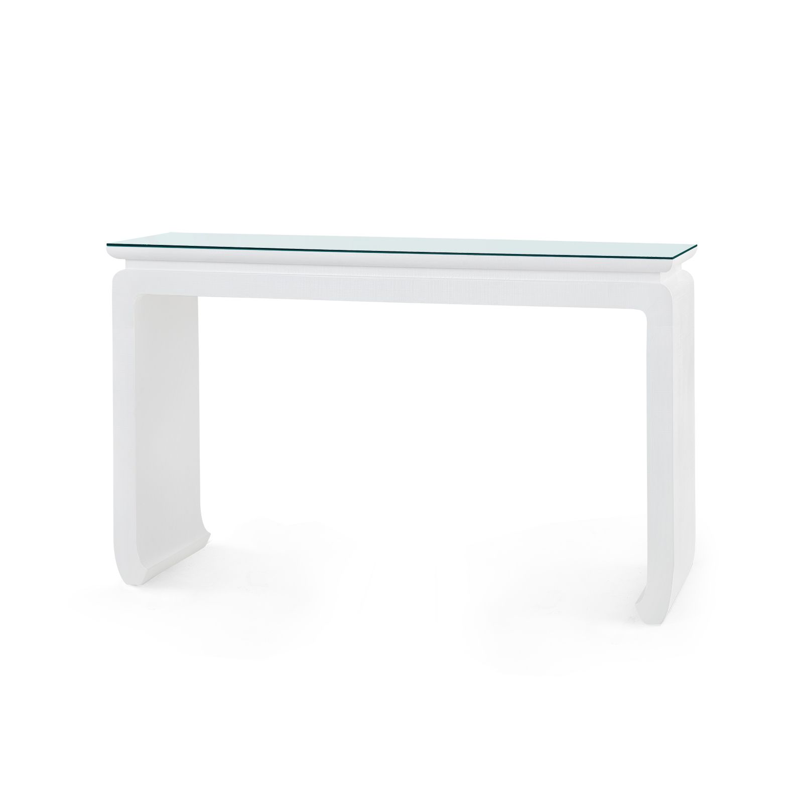Elina Console with Glass Top, Vanilla - Vanilla