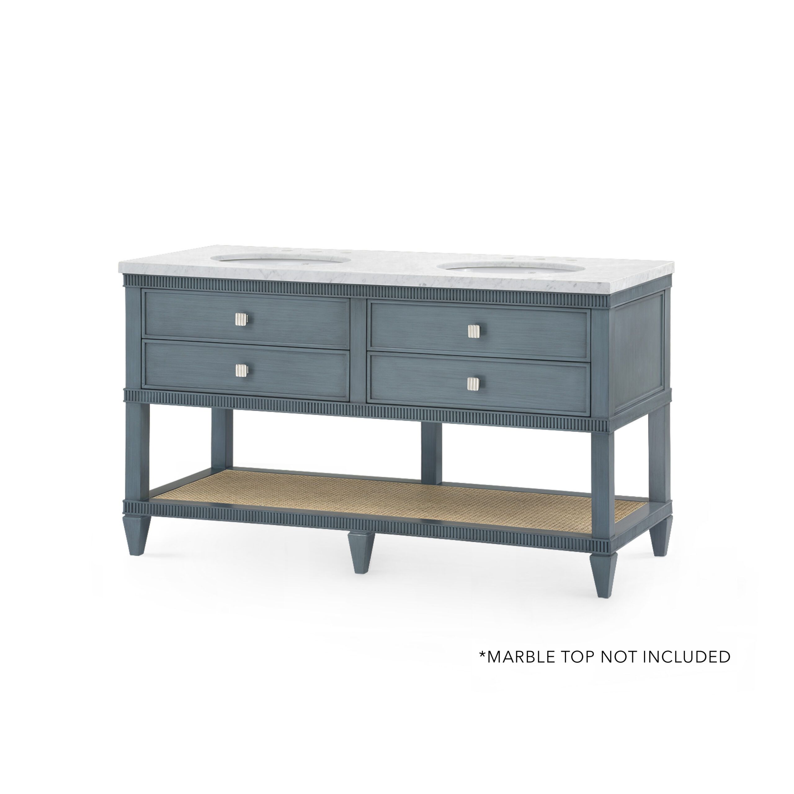 Sienna 2-Drawer Table - Base Only, Foggy Horizon - Foggy Horizon